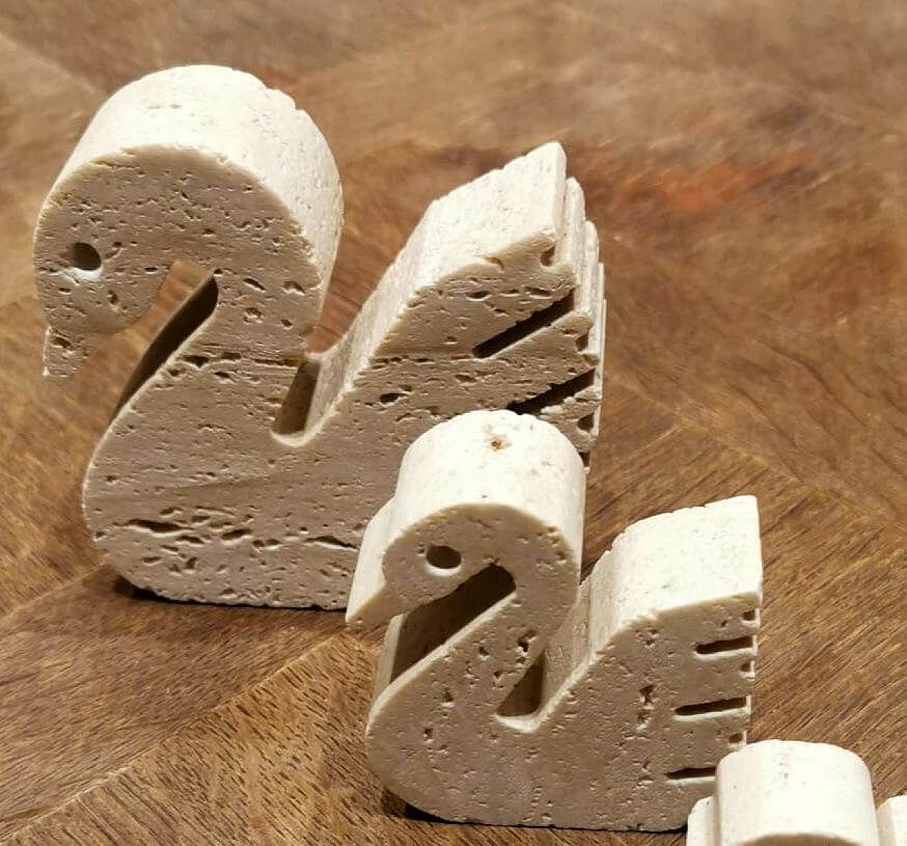 3 Cigni in travertino dei F.lli Mannelli, anni '70 13