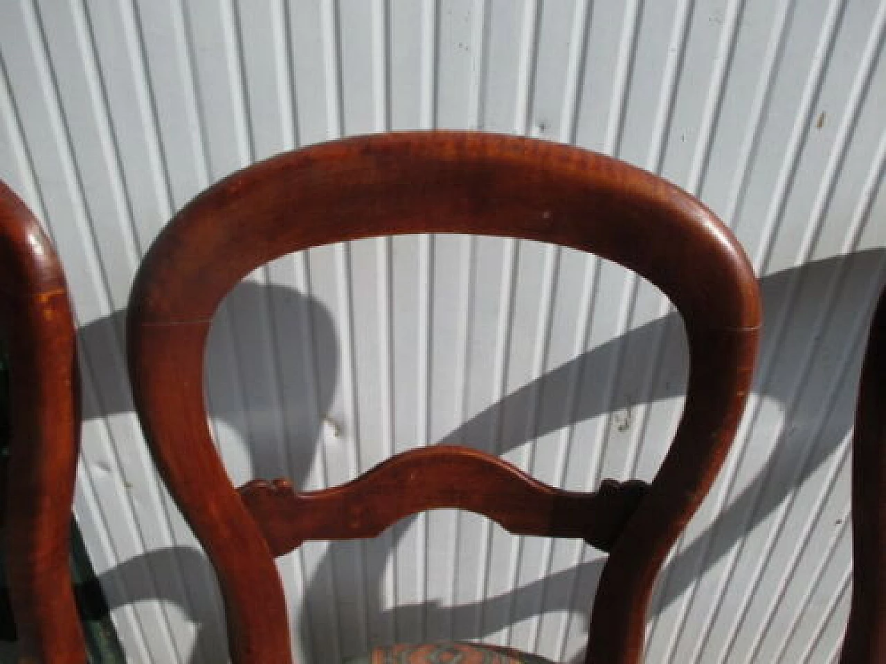 4 Sedie Luigi Filippo in mogano massello, metà '800 4