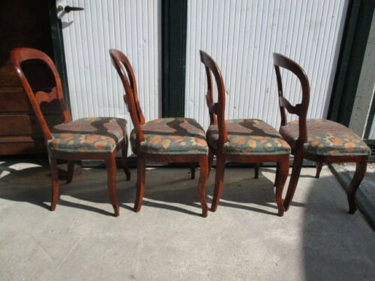 4 Solid mahogany Louis Philippe chairs, mid 19th century 5