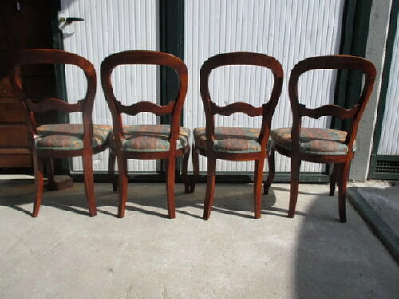 4 Solid mahogany Louis Philippe chairs, mid 19th century 6