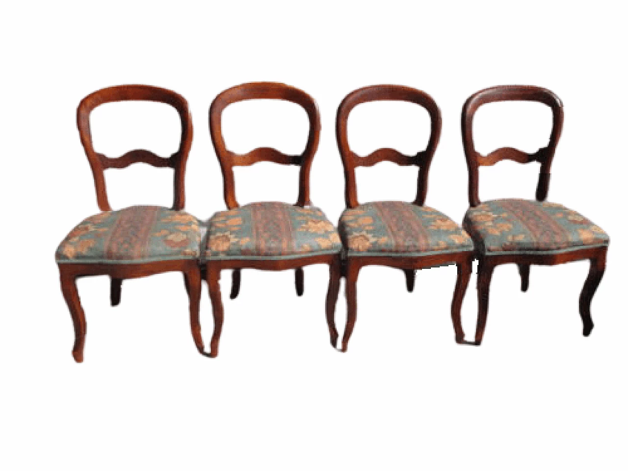 4 Solid mahogany Louis Philippe chairs, mid 19th century 10