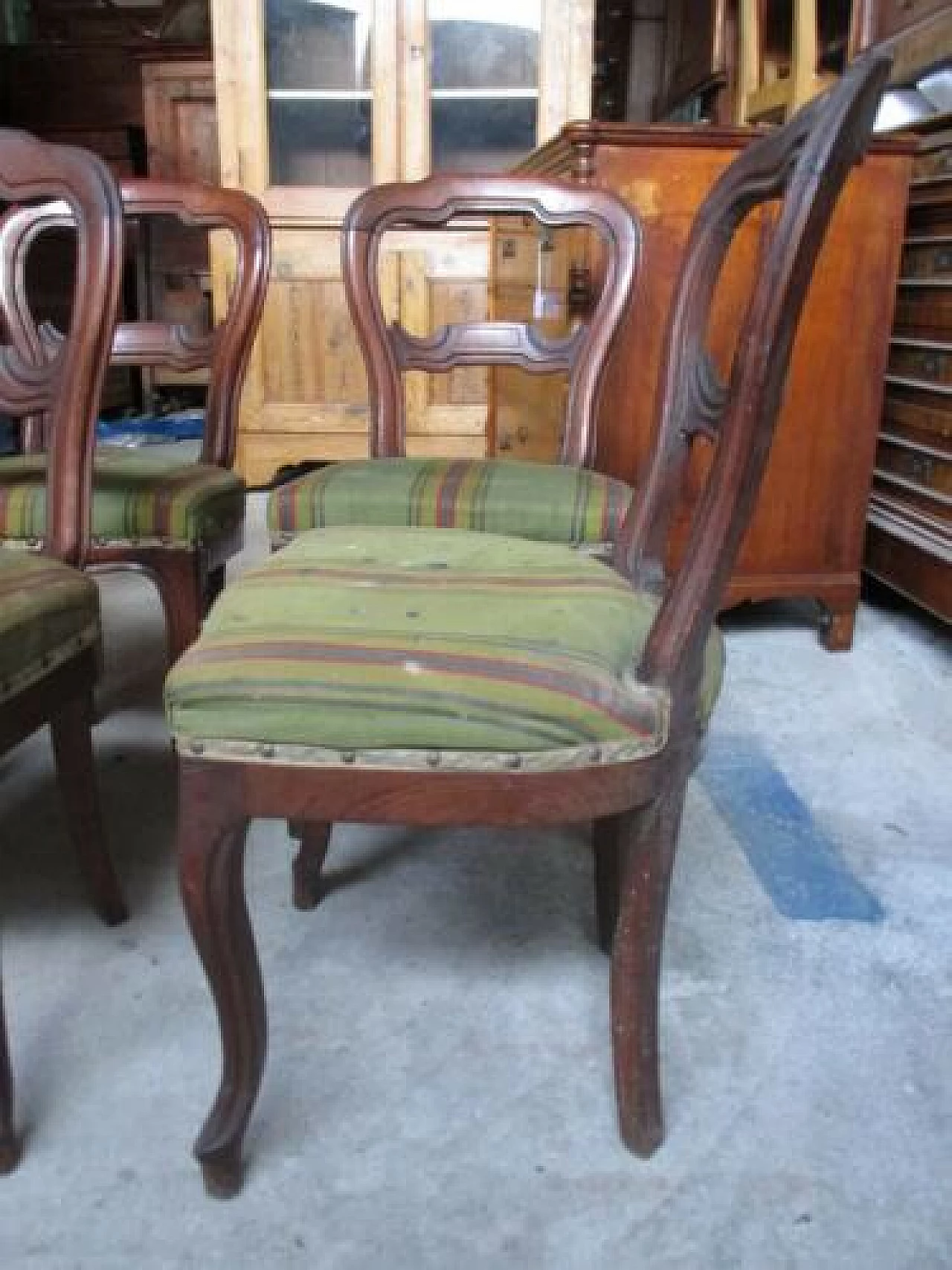 6 Sedie Luigi Filippo in noce, '800 6