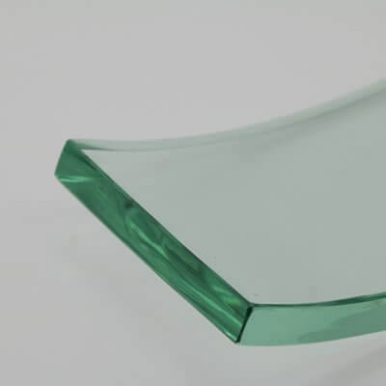 Coppia di vetri curvi acquamarina, anni '70 5