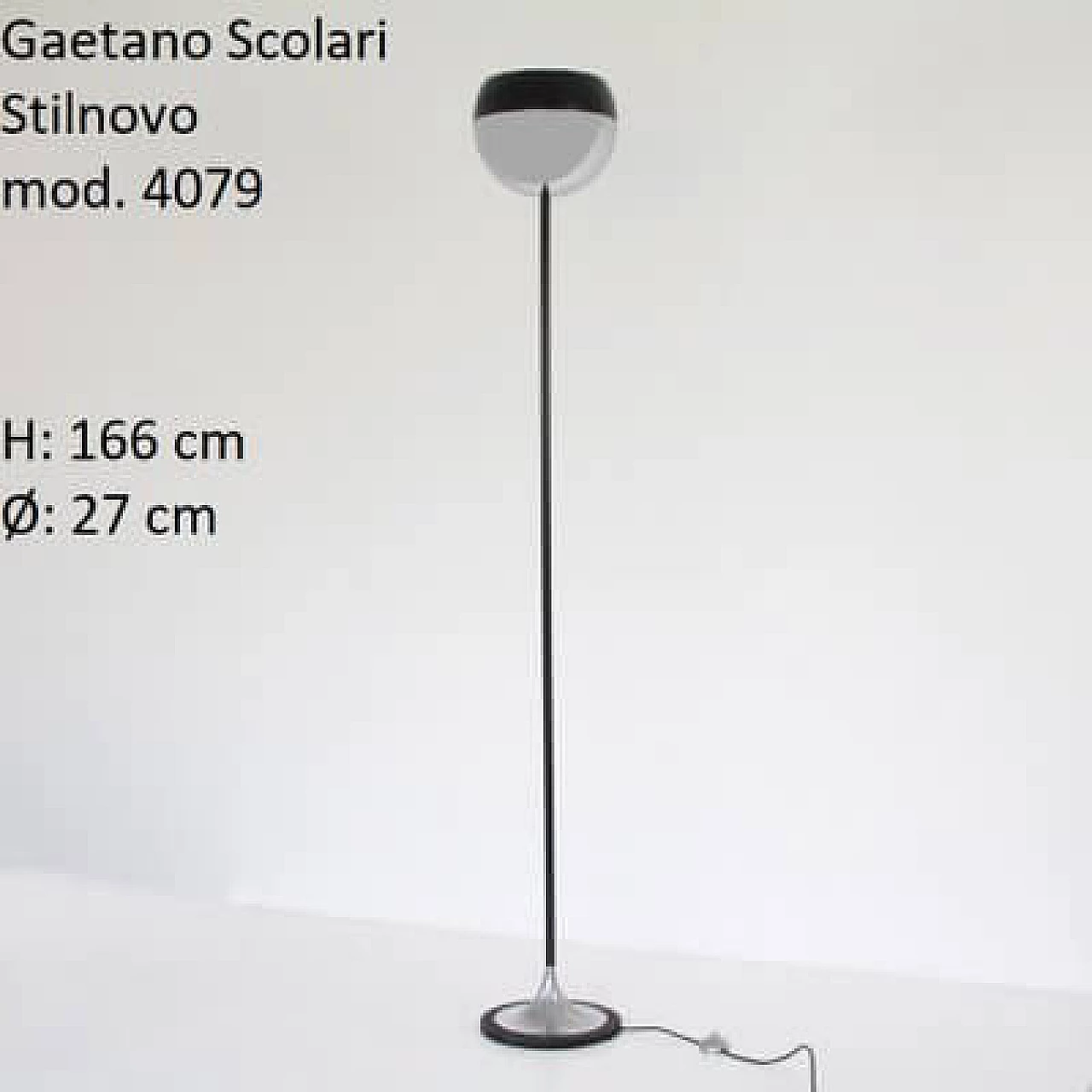 Lampada da terra 4079 di Gaetano Sciolari per Stilnovo, anni '70 12