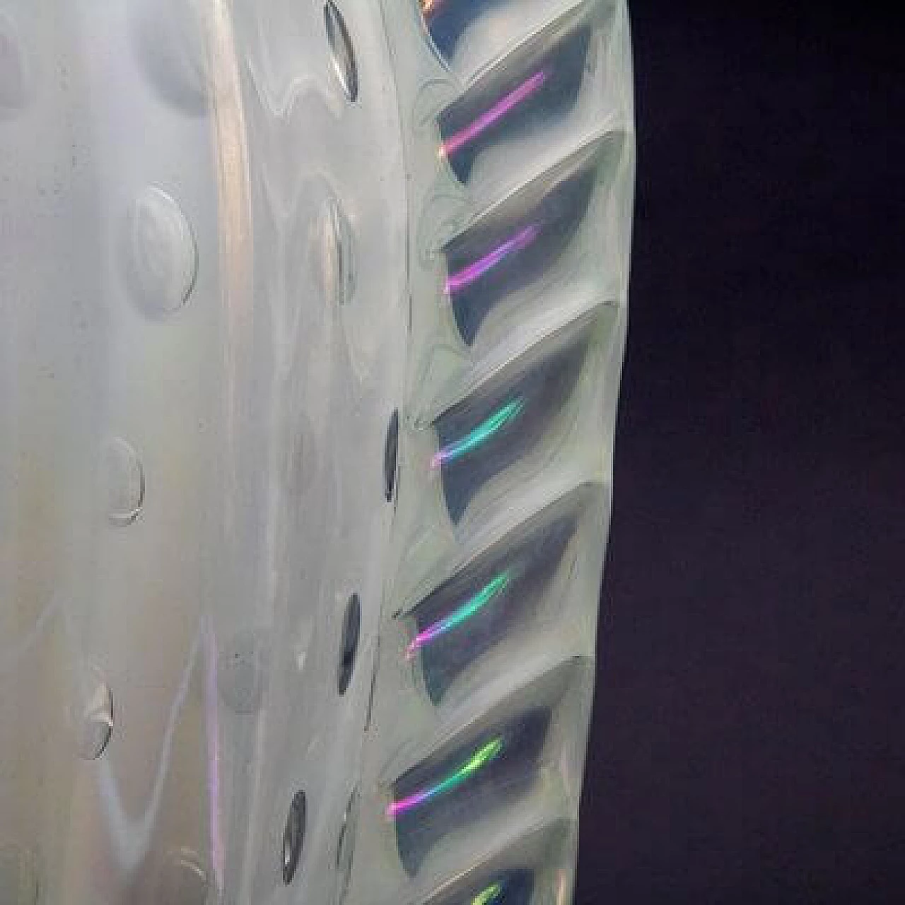 Vaso in vetro bianco, anni '30 2