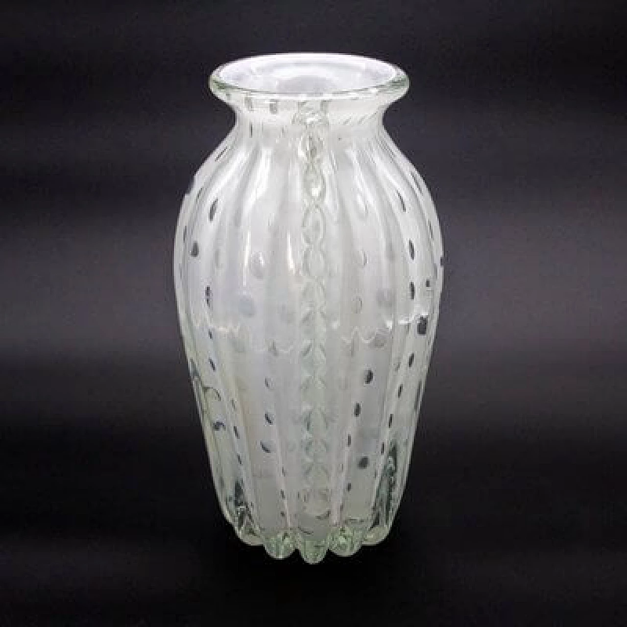 White glass vase, 1930s 10