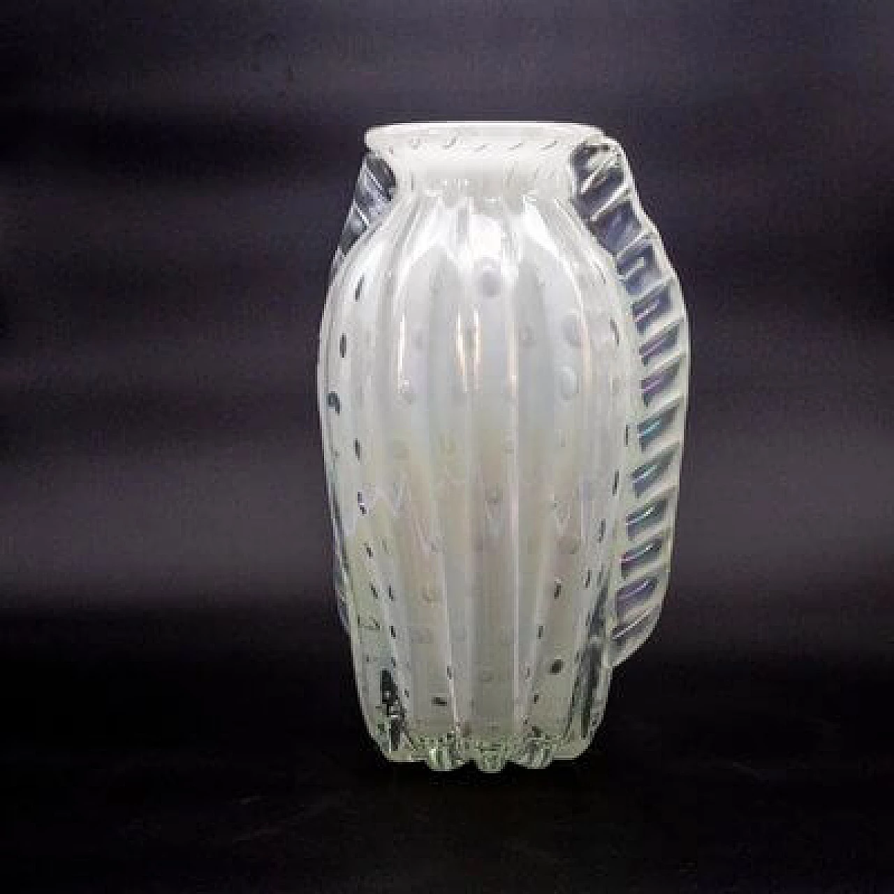 White glass vase, 1930s 11