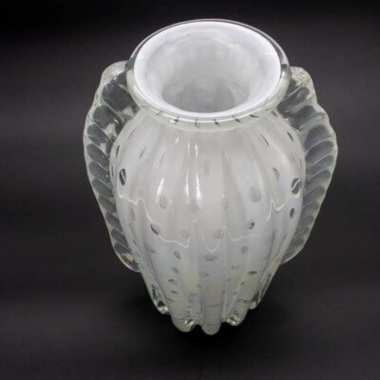 White glass vase, 1930s 12