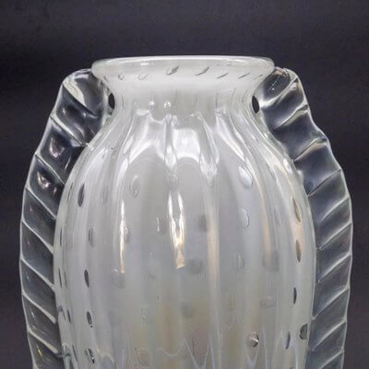 White glass vase, 1930s 13