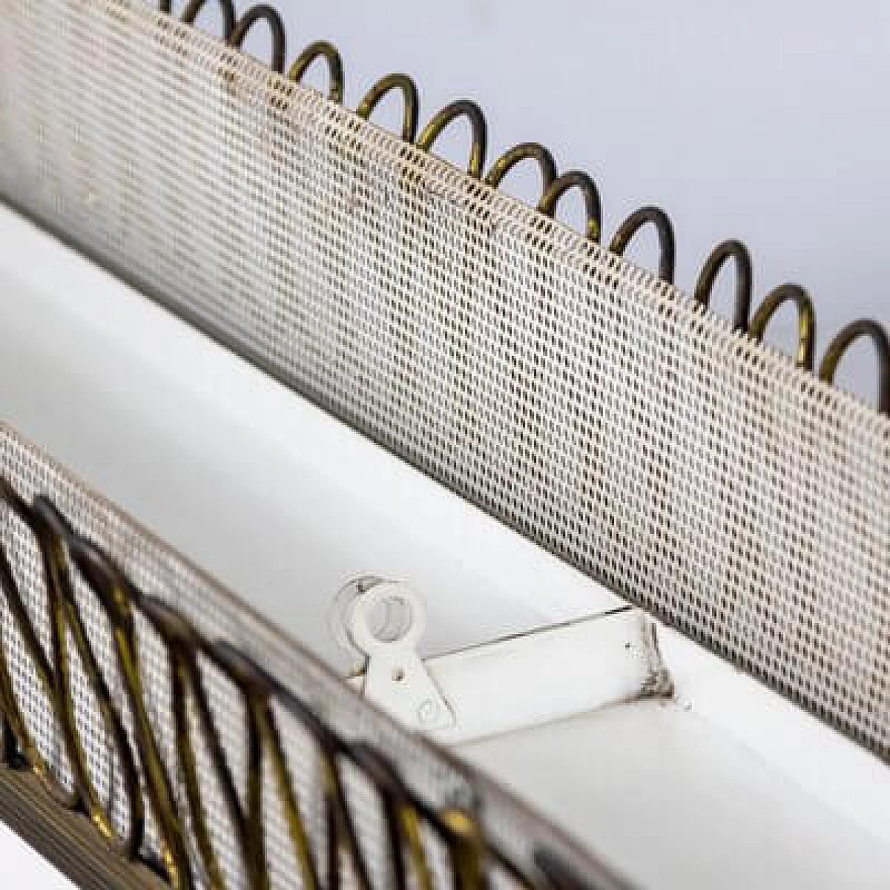 Gilded and white brass vase, 1950s 5