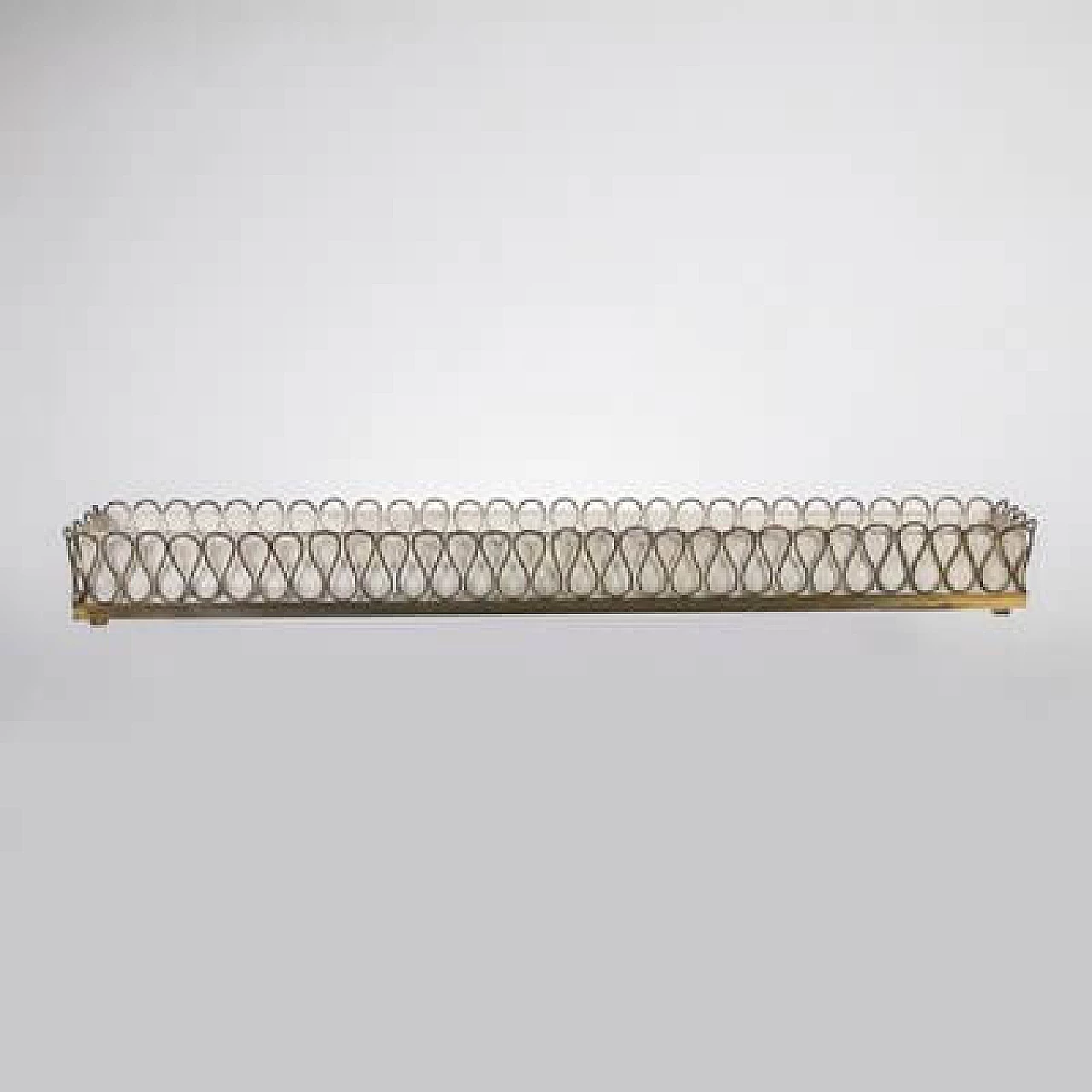 Gilded and white brass vase, 1950s 10