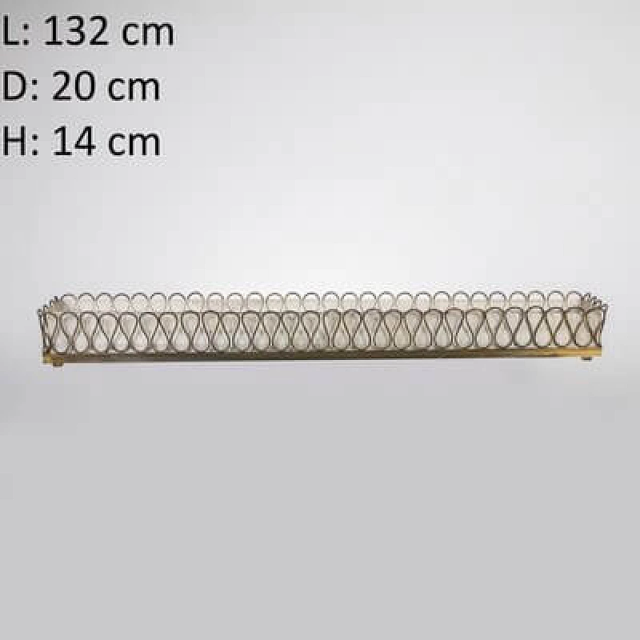 Gilded and white brass vase, 1950s 12