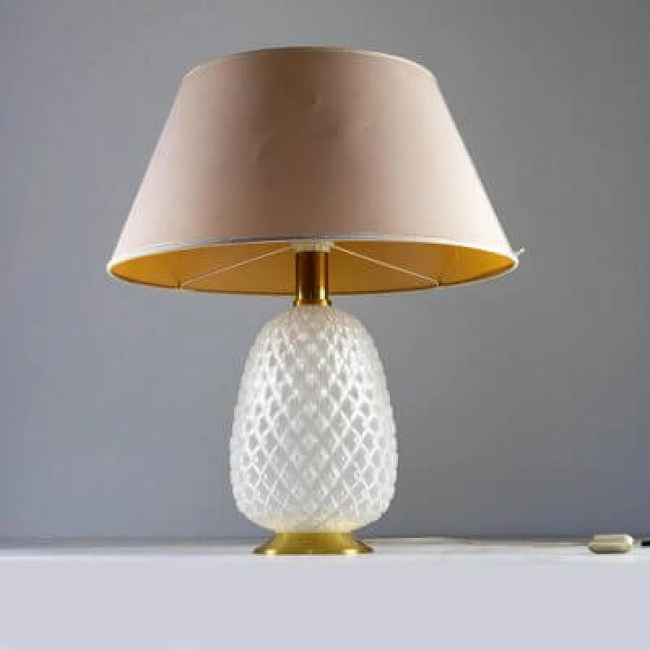 Glass table lamp, 1950s 1
