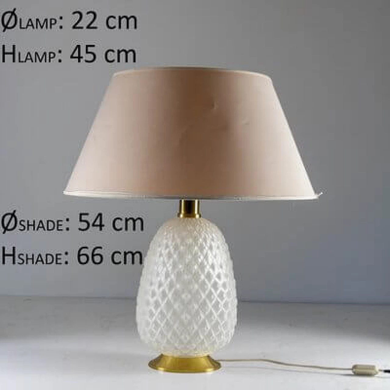 Glass table lamp, 1950s 2