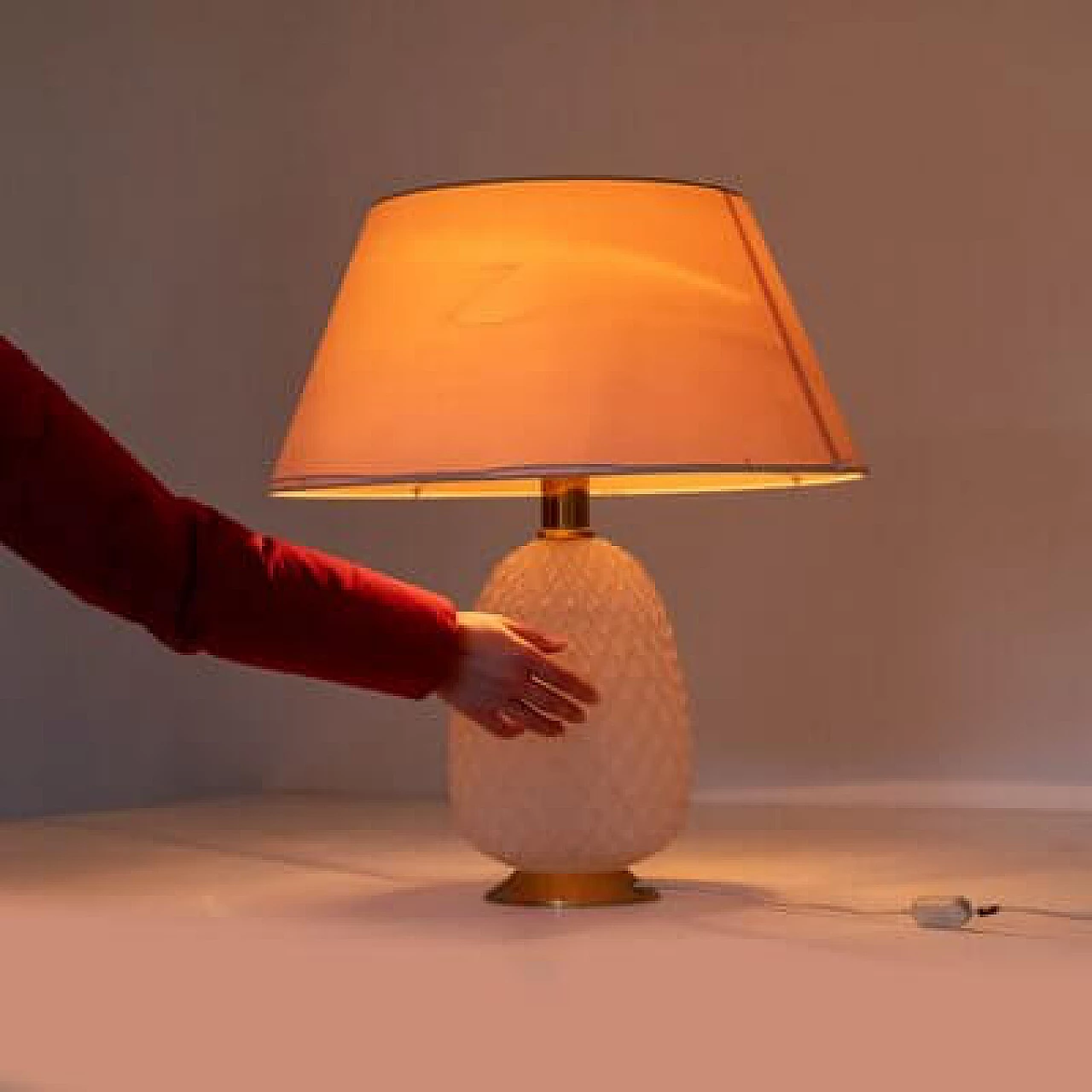 Glass table lamp, 1950s 10