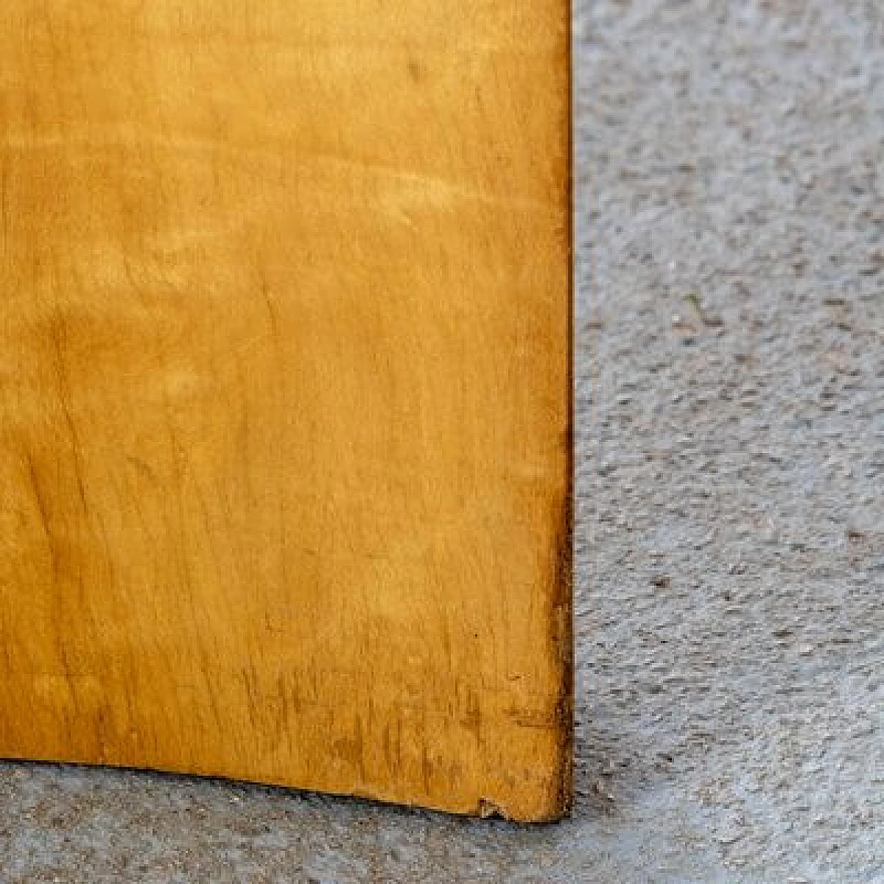 Birch and glass table, 1970s 3