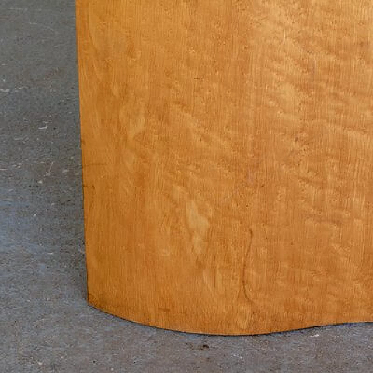 Birch and glass table, 1970s 4