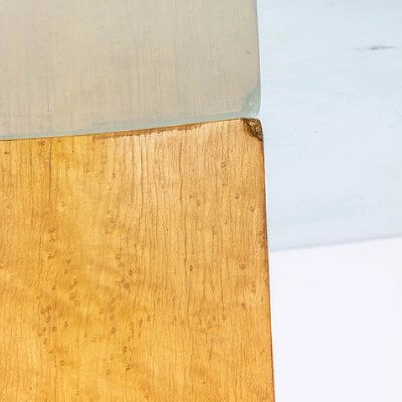 Birch and glass table, 1970s 9