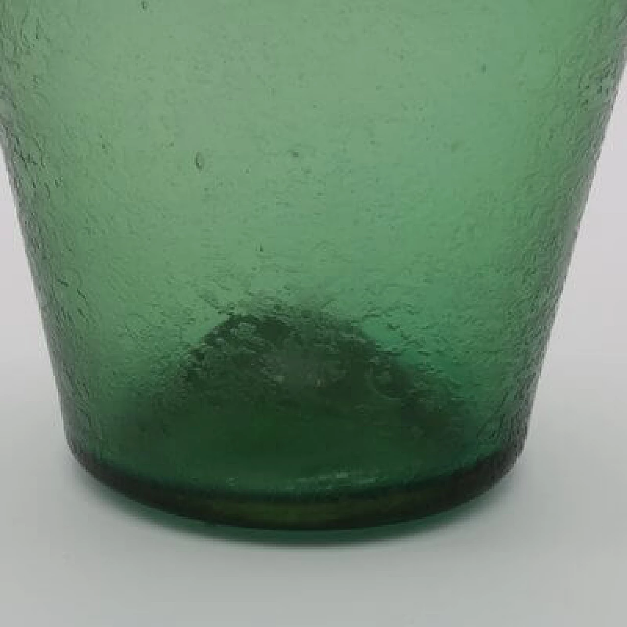 Vaso in vetro verde, anni '50 6