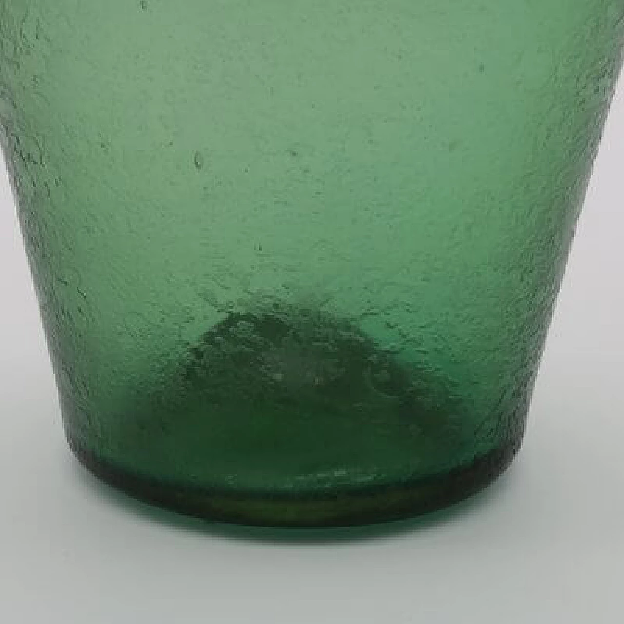 Green glass vase, 1950s 6