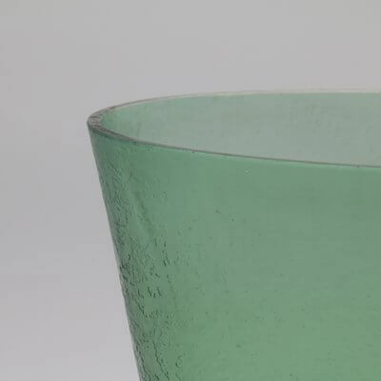 Green glass vase, 1950s 12