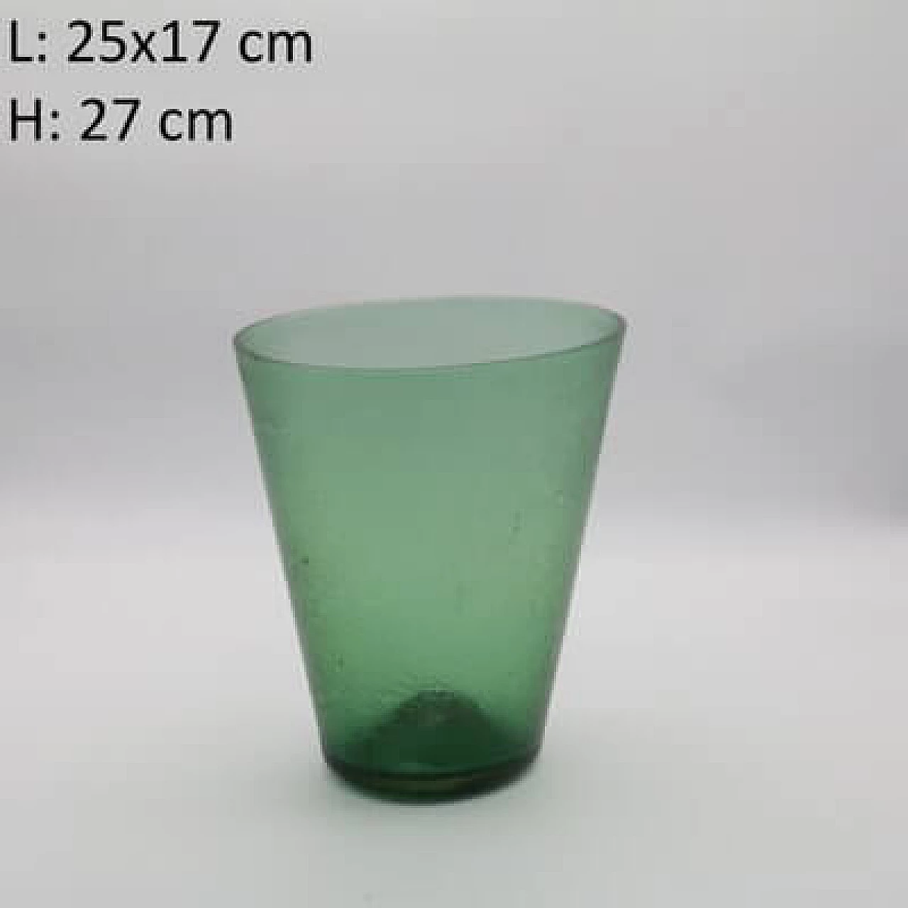 Green glass vase, 1950s 14