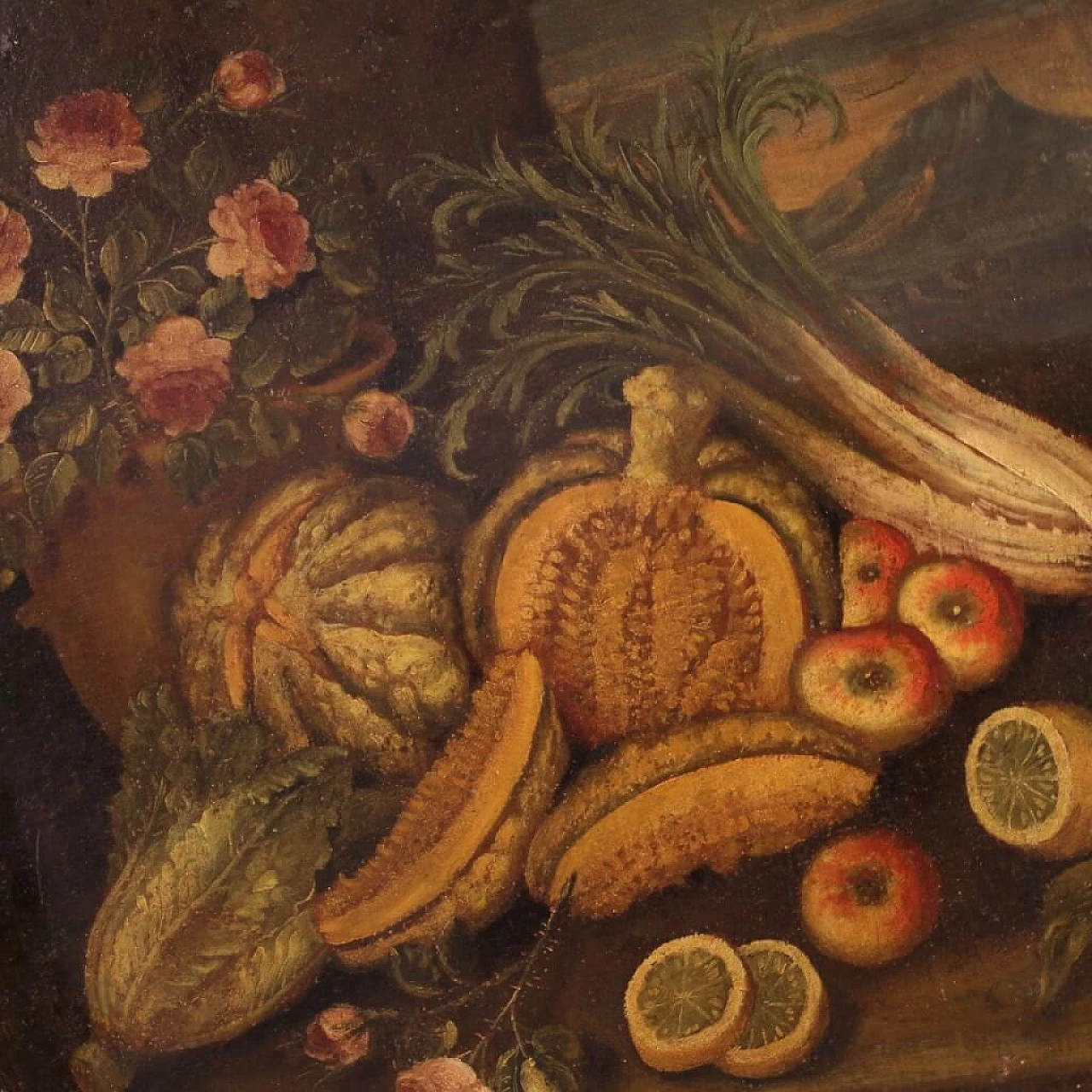 Oil on oval canvas depicting Still Life, 18th century 2