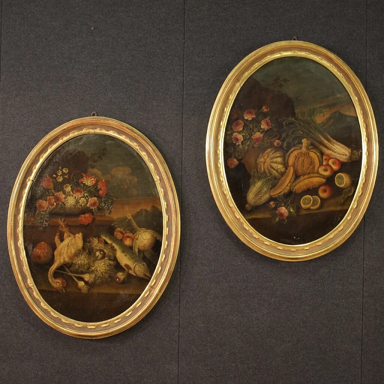 Oil on oval canvas depicting Still Life, 18th century 11