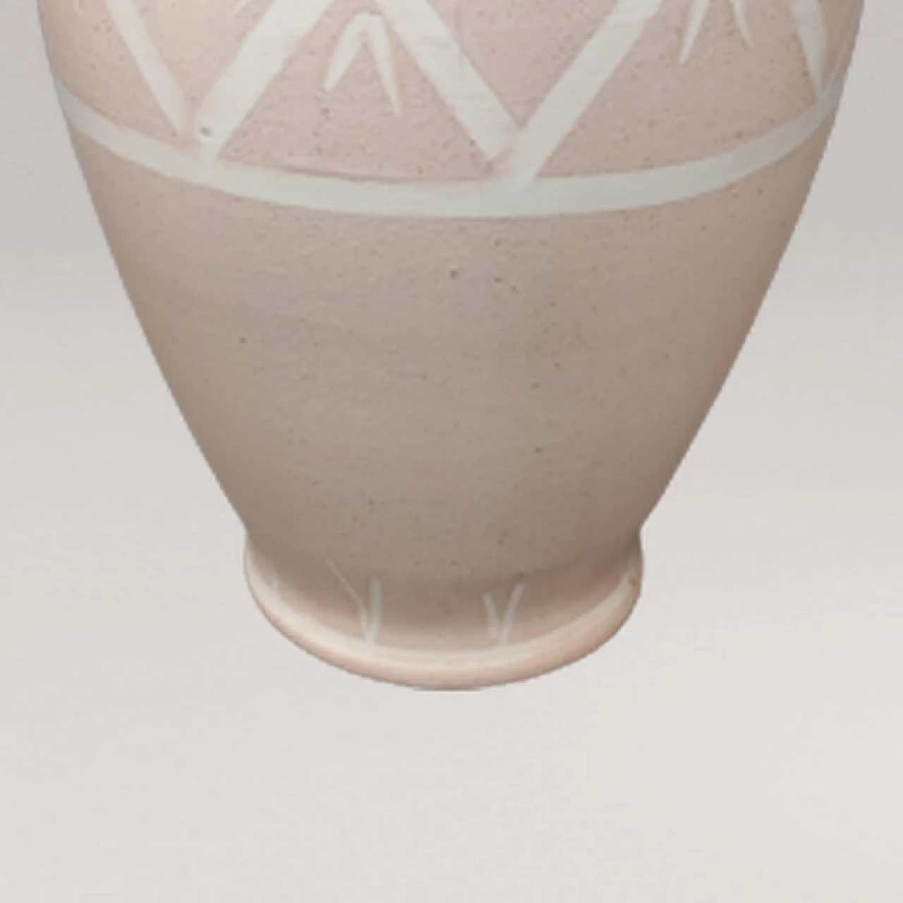 Vaso in ceramica di Deruta rosa, anni '60 4