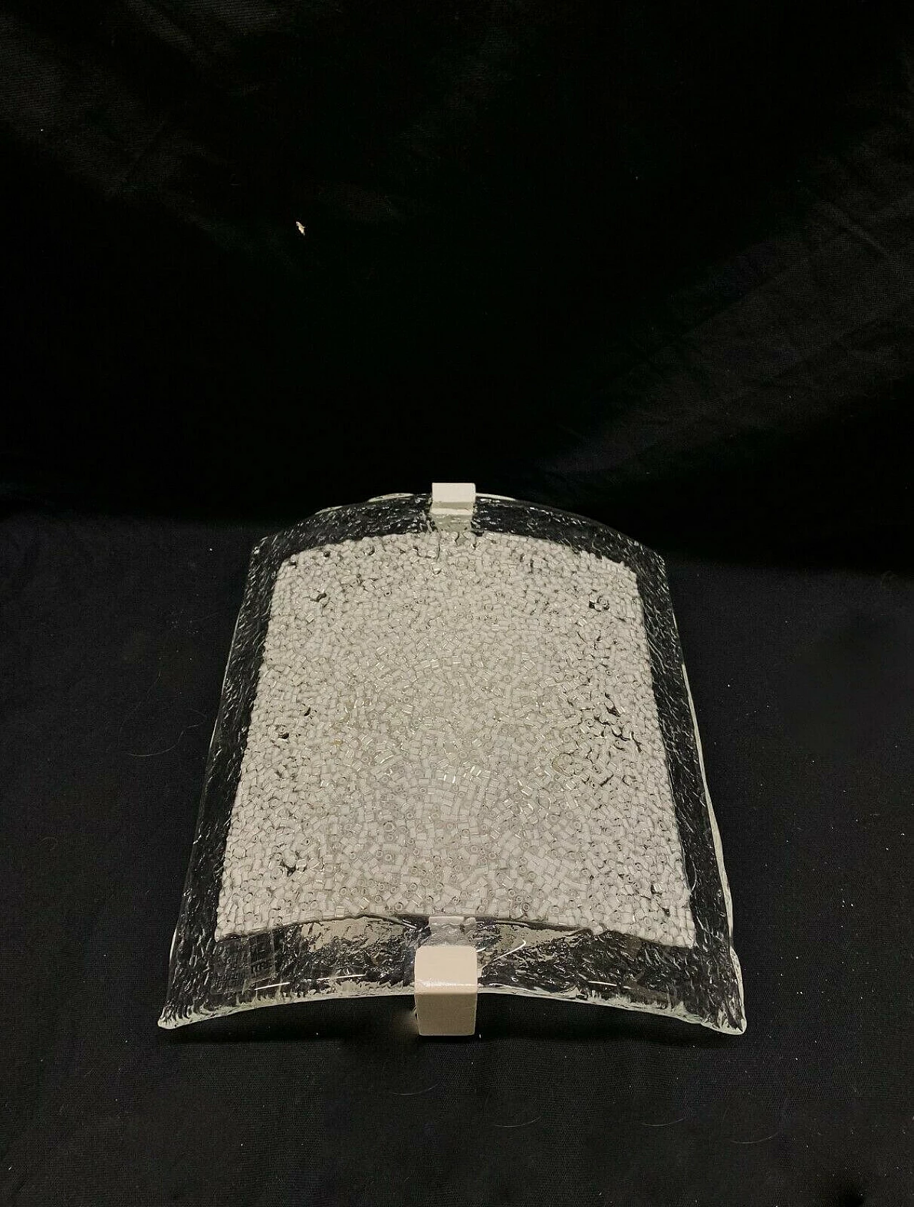 Coppia di applique in vetro di Murano e metallo di I3, anni '70 3