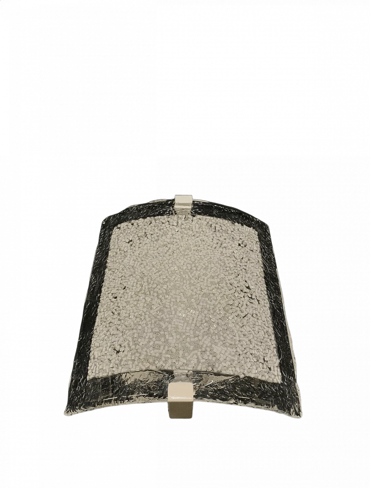 Coppia di applique in vetro di Murano e metallo di I3, anni '70 7