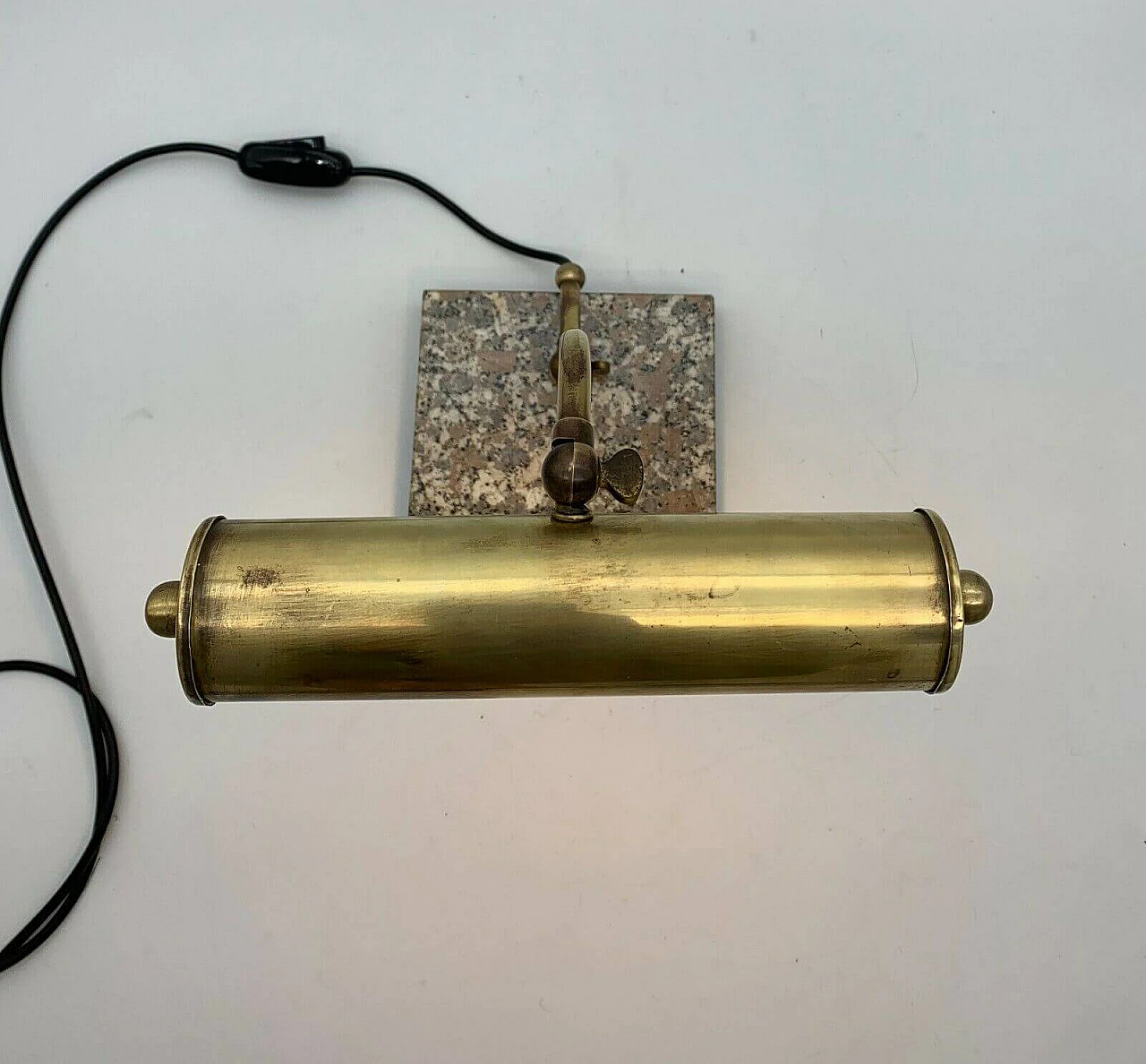 Brass table lamp with granite base, 1950s 2