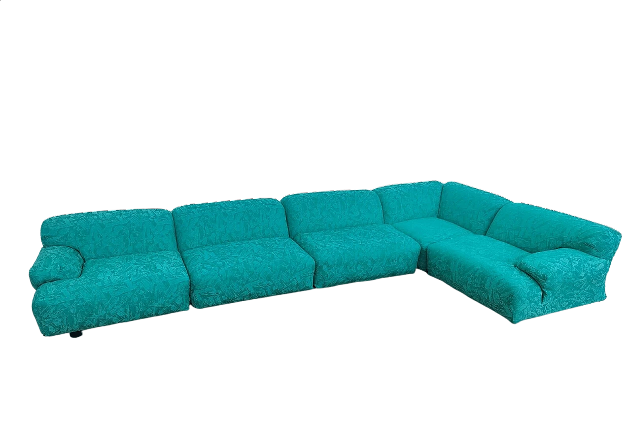 Fiandra modular sofa in wood, plastc and fabric by Vico Magistretti for Cassina, 70s 11
