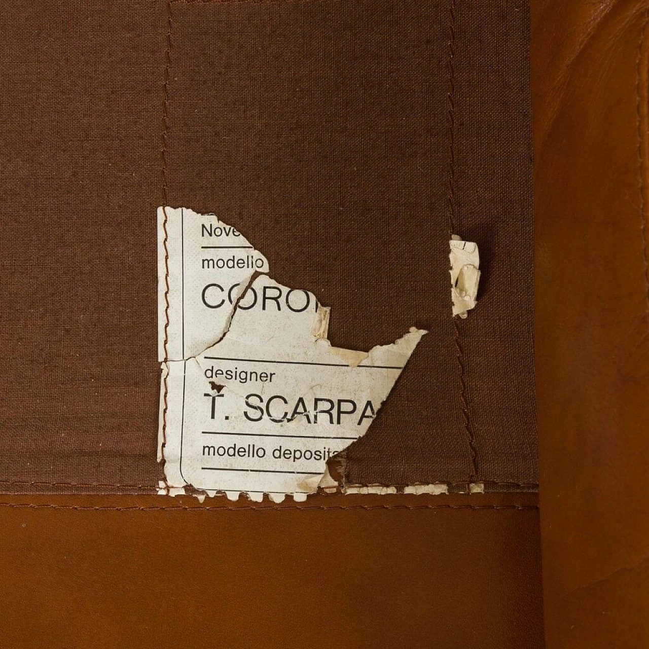 First model of Coronado sofa in brown leather by Tobia Scarpa for C&B Italia, 1960s 1