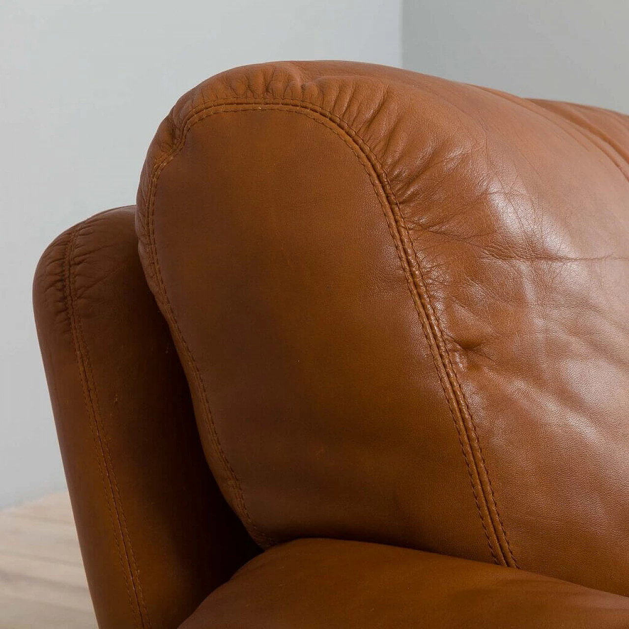 First model of Coronado sofa in brown leather by Tobia Scarpa for C&B Italia, 1960s 3