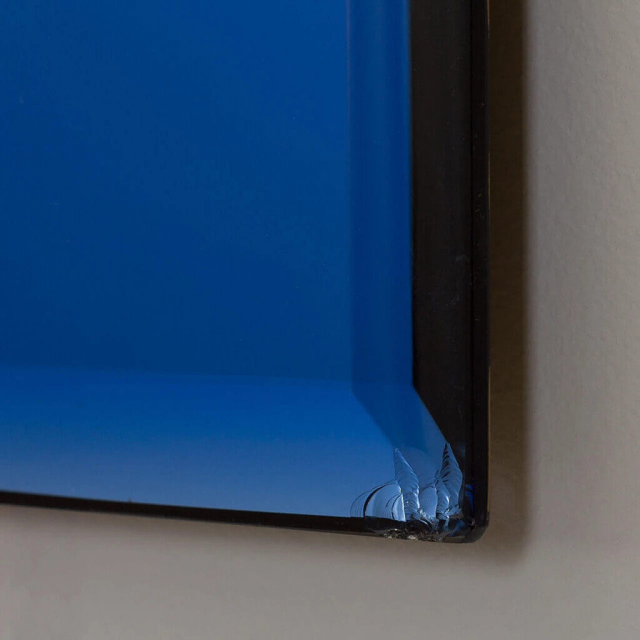 Specchio blu di Antonio Lupi per Crystal Luxor, anni '60 3