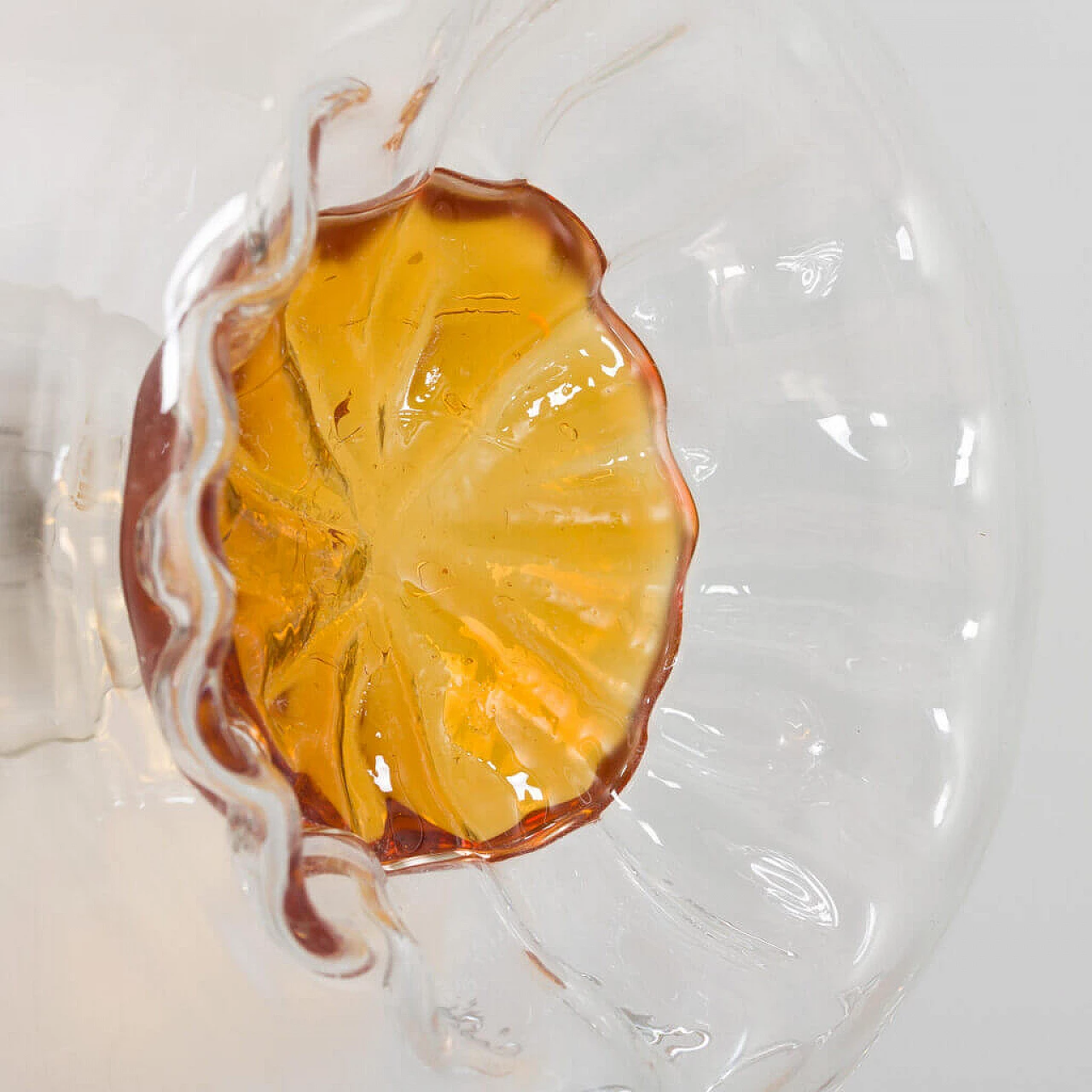 Lampadario in vetro di Murano cromato per Mazzega, anni '70 4