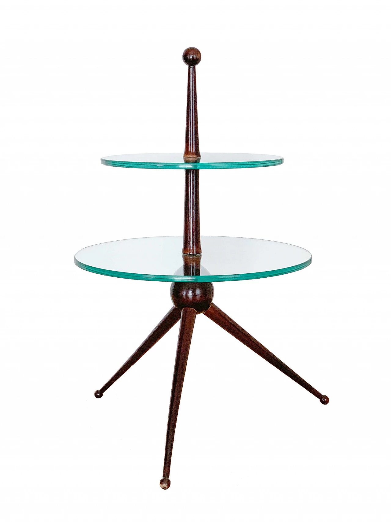 Coffee table with double glass shelf attributed to Cesare Lacca, 1950s 4
