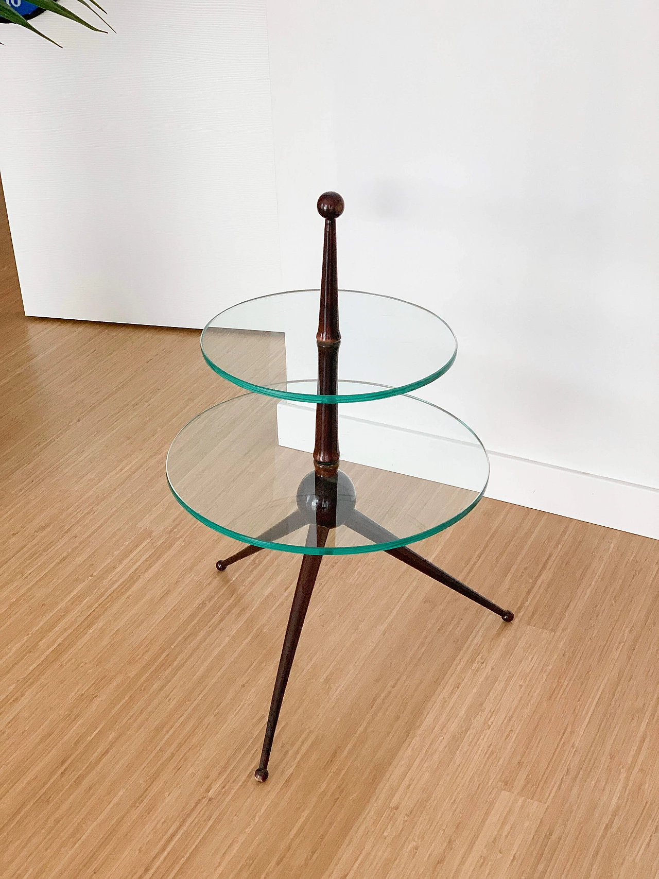 Coffee table with double glass shelf attributed to Cesare Lacca, 1950s 13