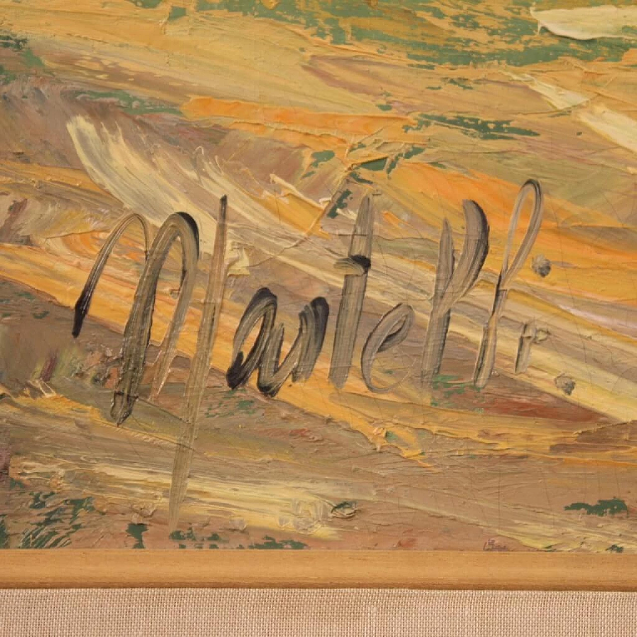 Country View, signed oil on canvas, 1970s 3