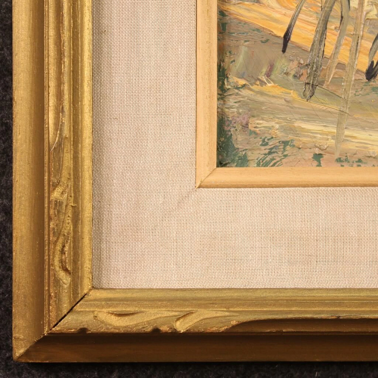 Country View, signed oil on canvas, 1970s 4