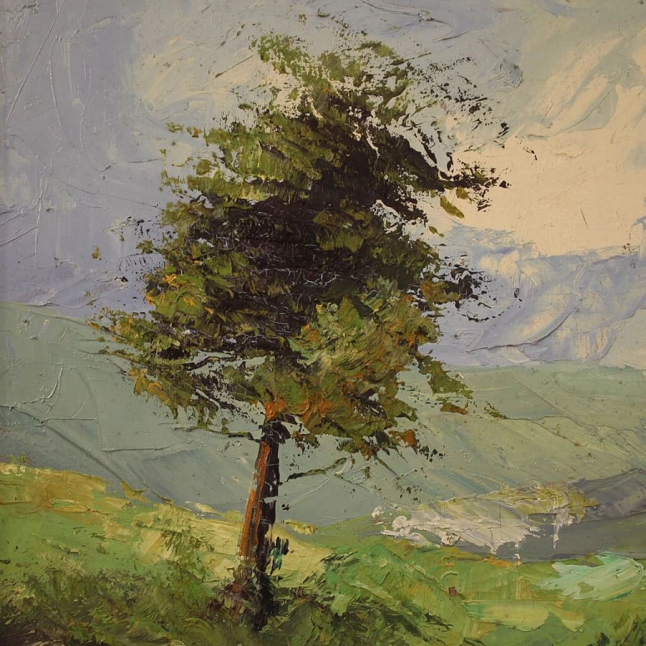 Country View, signed oil on canvas, 1970s 8