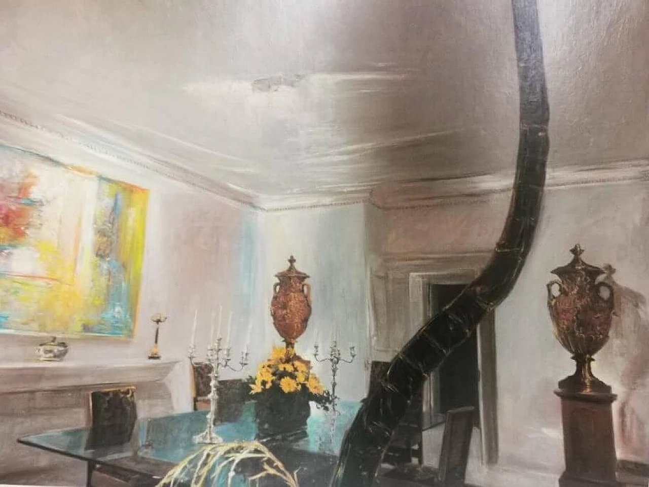 Oil on faesite Interiors signed by Roberto Donatelli 4