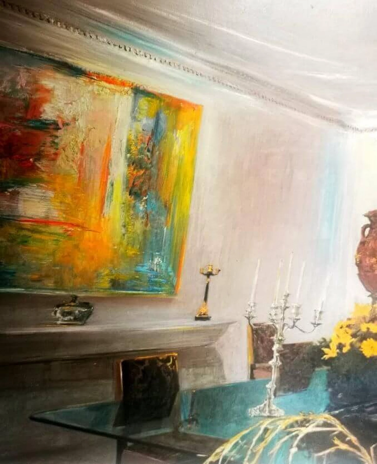 Oil on faesite Interiors signed by Roberto Donatelli 5