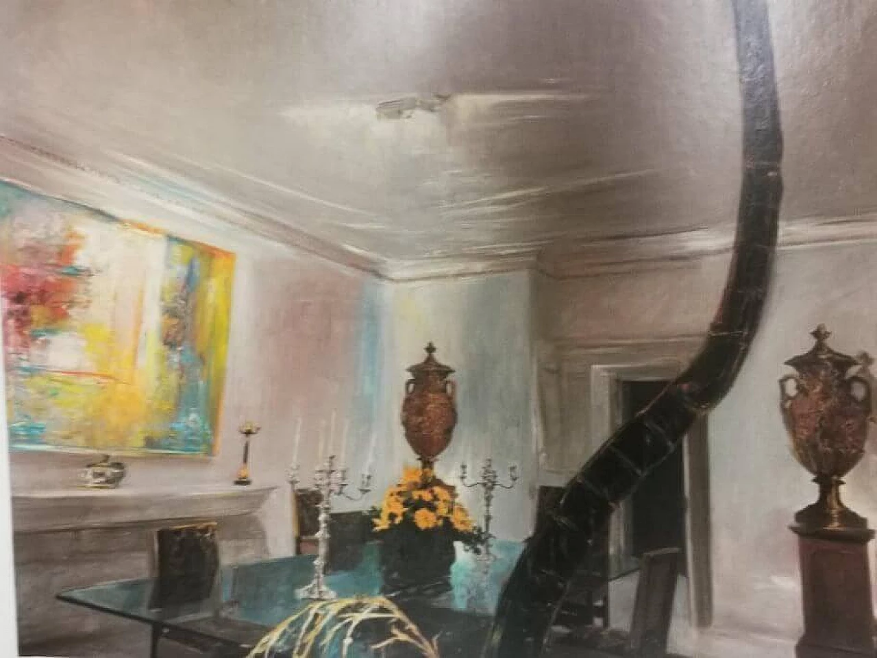 Oil on faesite Interiors signed by Roberto Donatelli 6