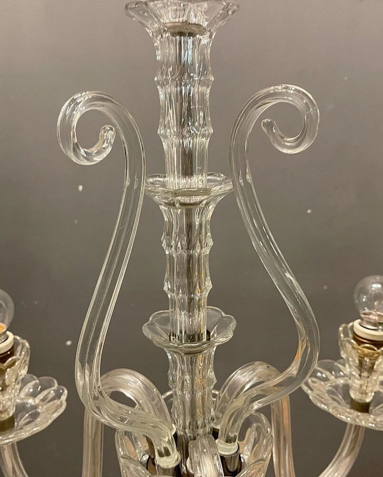 3-light Murano glass chandelier, 1950s 2