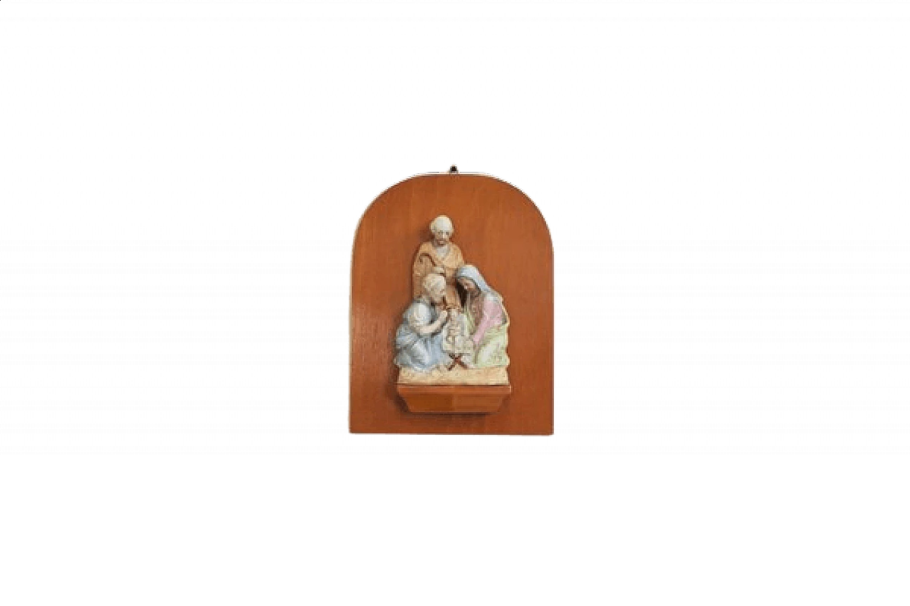 Icona in ceramica dipinta, anni '50 1407287