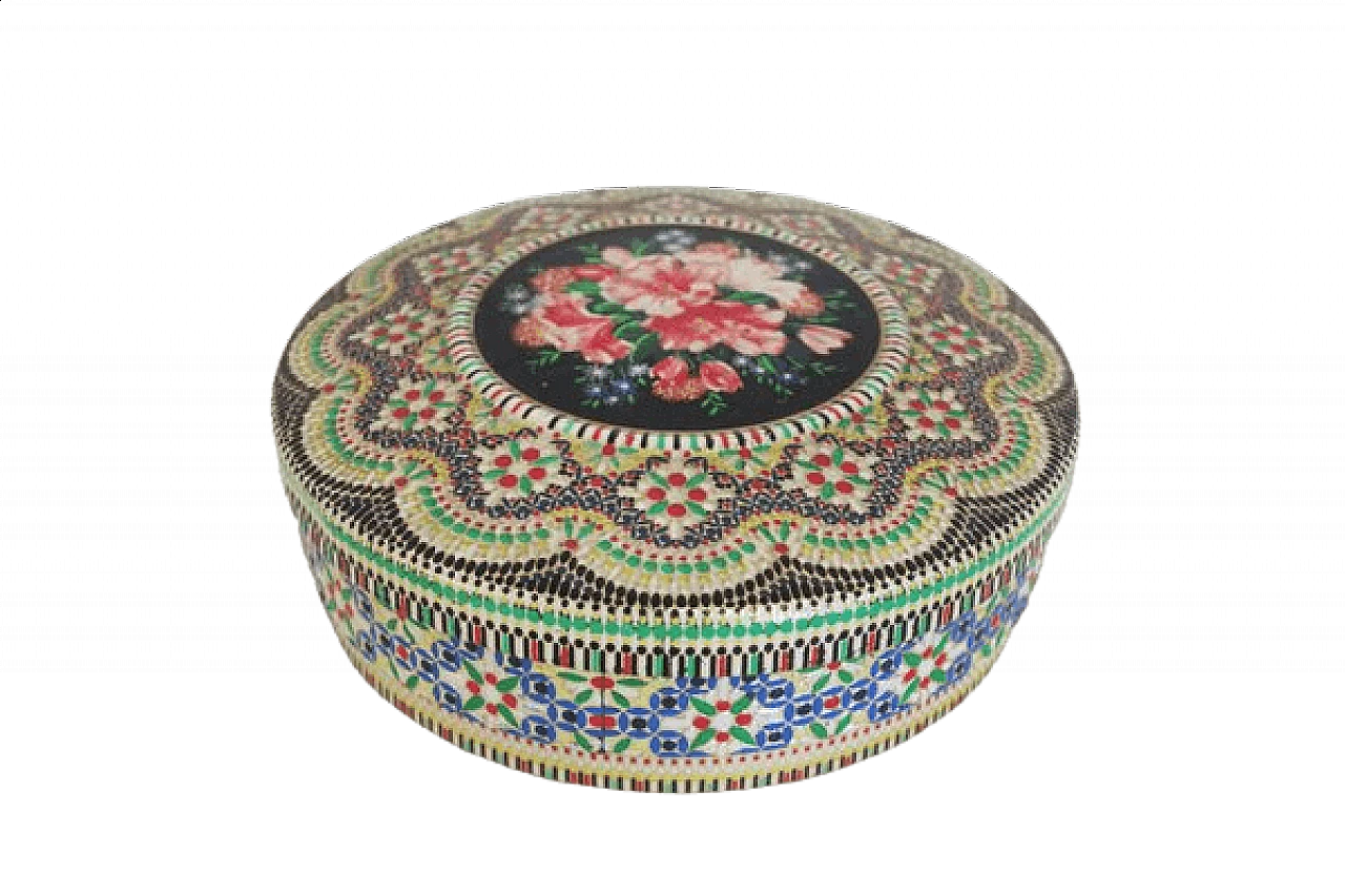 Flowered tin box, 1970s 1407149