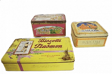 3 Boxes for various biscuits, 1960s