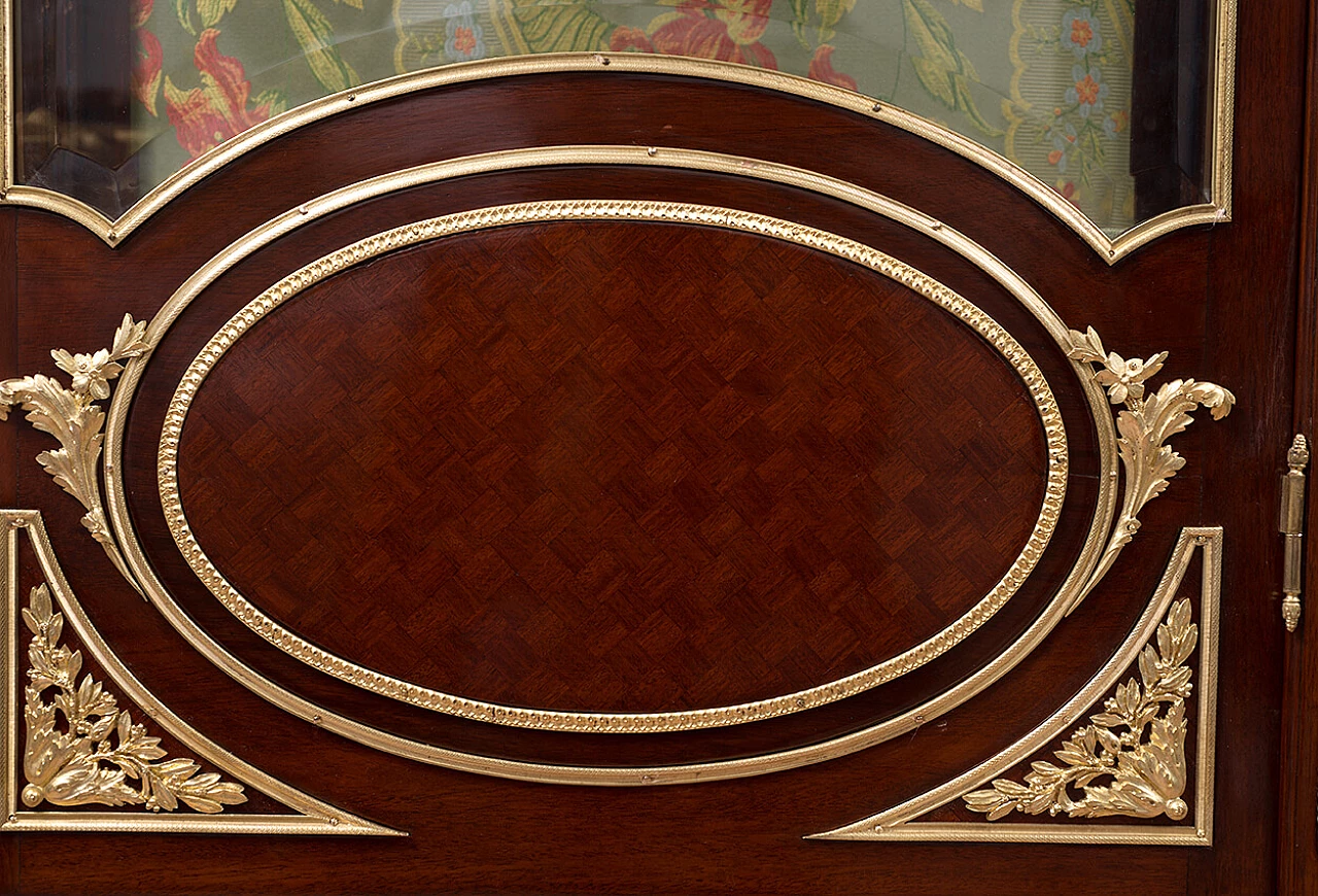 Napoleon III style showcase in mahogany with marble top, 19th century 5